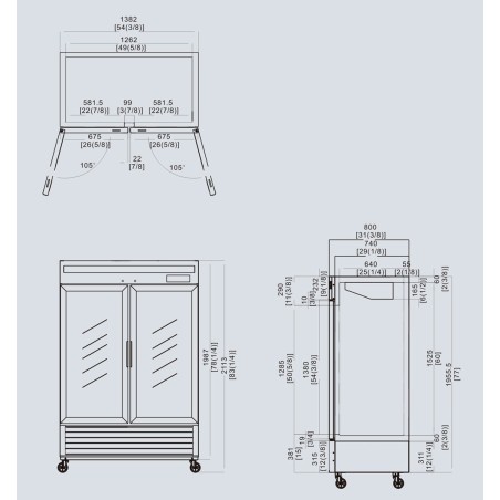 Armoire réfrigérée 1335 litres négative ATOSA ref. MCF8703GR