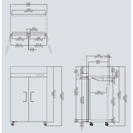 Armoire réfrigérée 900 litres négative ventilée ATOSA