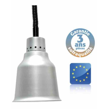 Lampe chauffante cordon rétractable aluminium brossé SOFRACA, ref. 33032